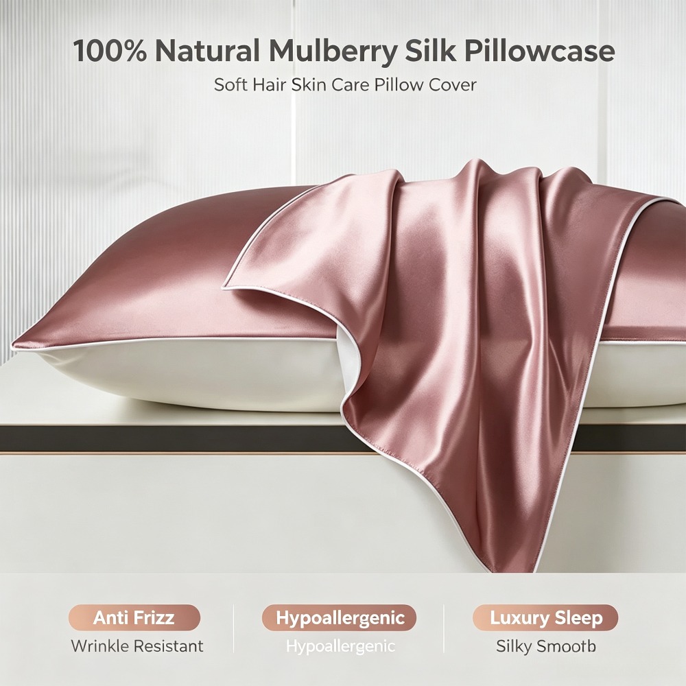 Silk Pillowcase - 100% Pure Silk Pillowcase Real Silk