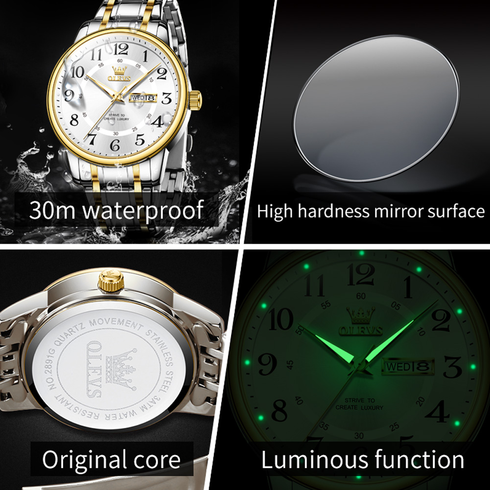 OLEVS Casual fashion men's wat - Luxury Watch Men ulasan dan harga