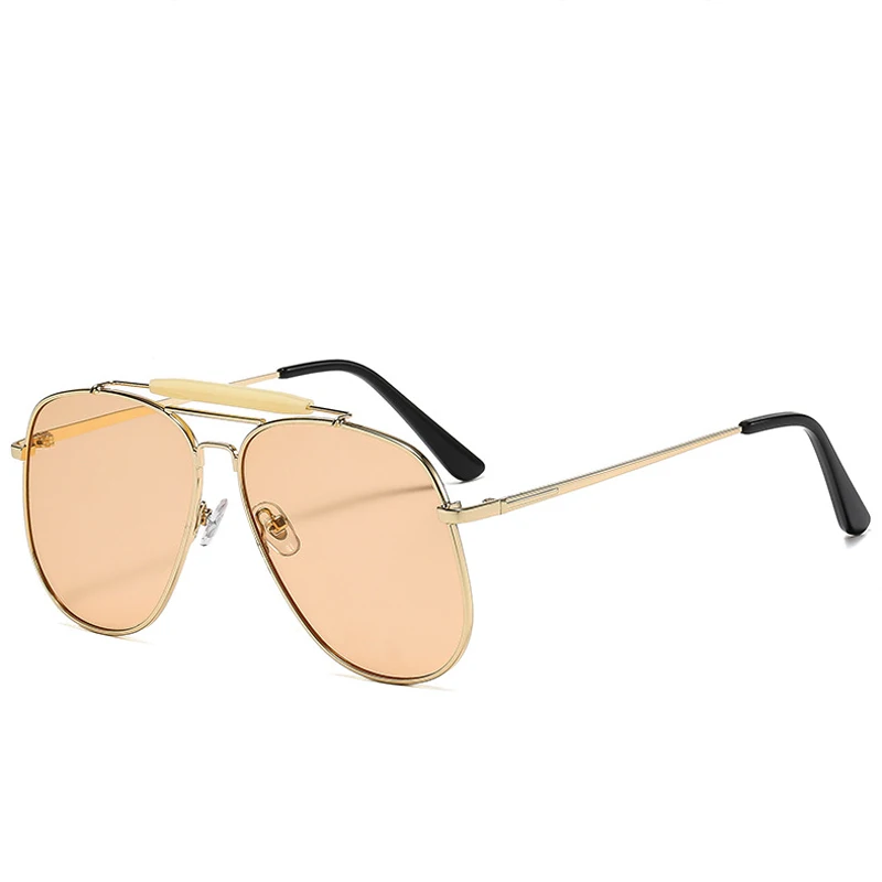 Retro Metal Double Bridge Pilo - Sunglasses Uv400 ulasan dan harga