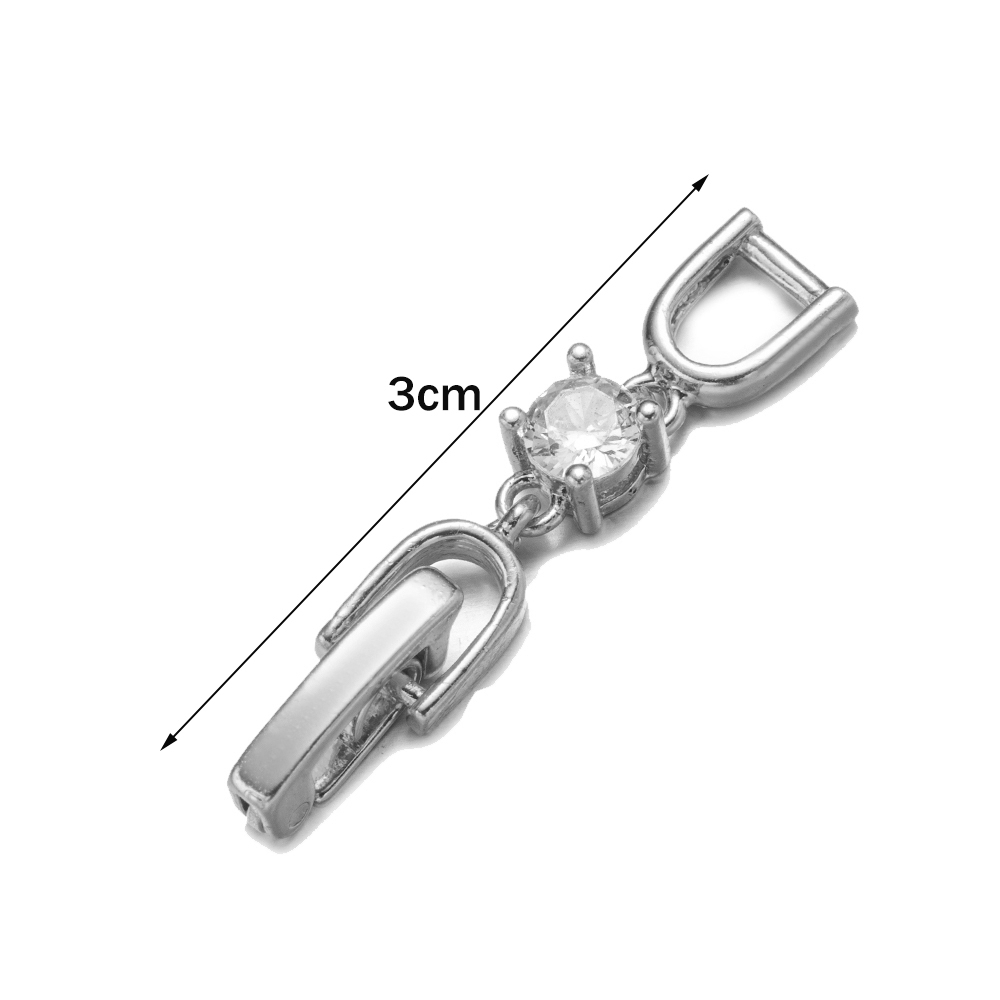 5pcs White Gold Plated Crystal - Gold Plated Jewelry ulasan dan harga