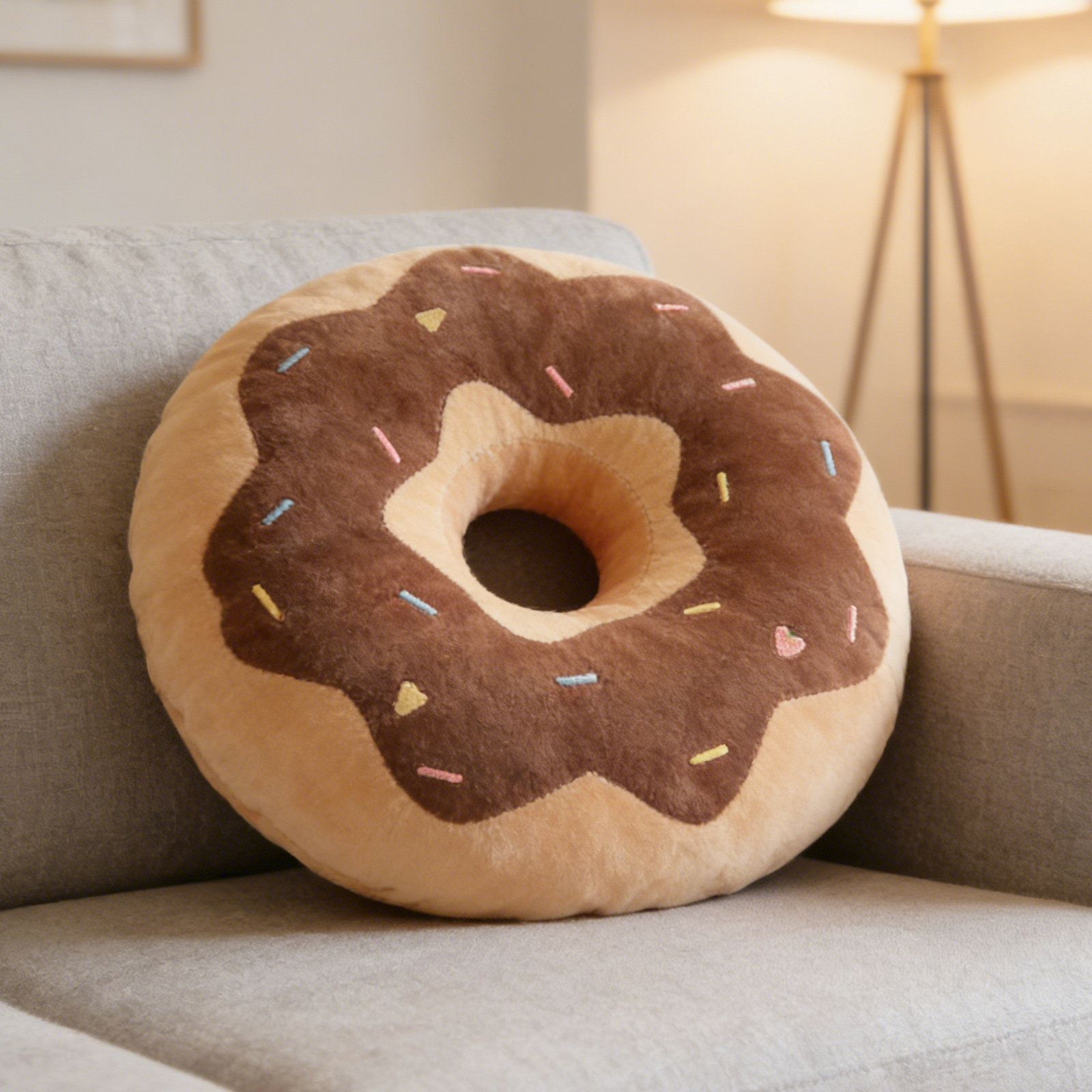 Donut Pillow Cover Decorative  - Silk Pillowcase ulasan dan harga